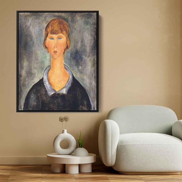 Portrait of a Young Woman (1919) by Amedeo Modigliani - Canvas Artwork