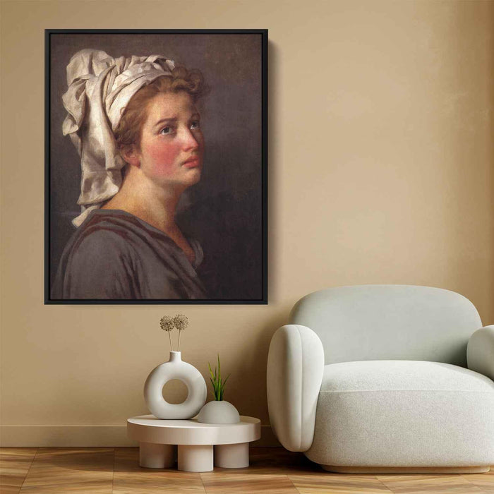 Portrait of a young Woman in a Turban by Jacques-Louis David - Canvas Artwork