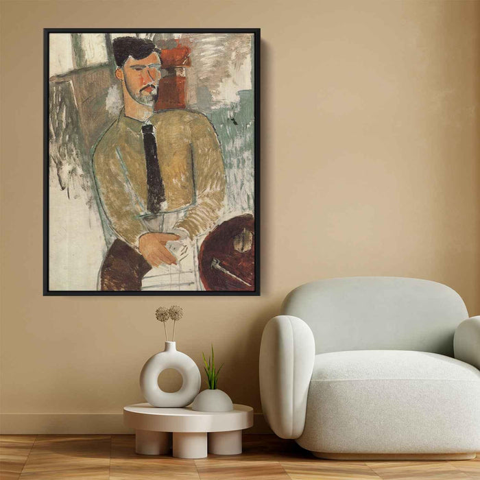 Portrait of Henri Laurens (1915) by Amedeo Modigliani - Canvas Artwork