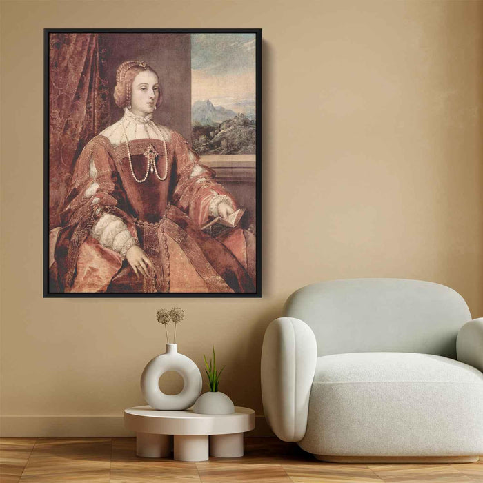 Portrait of Isabella of Portugal, wife of Holy Roman Emperor Charles V by Titian - Canvas Artwork