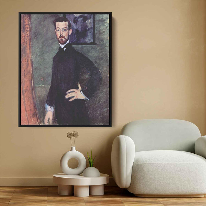 Portrait of Paul Alexander on green background (1909) by Amedeo Modigliani - Canvas Artwork