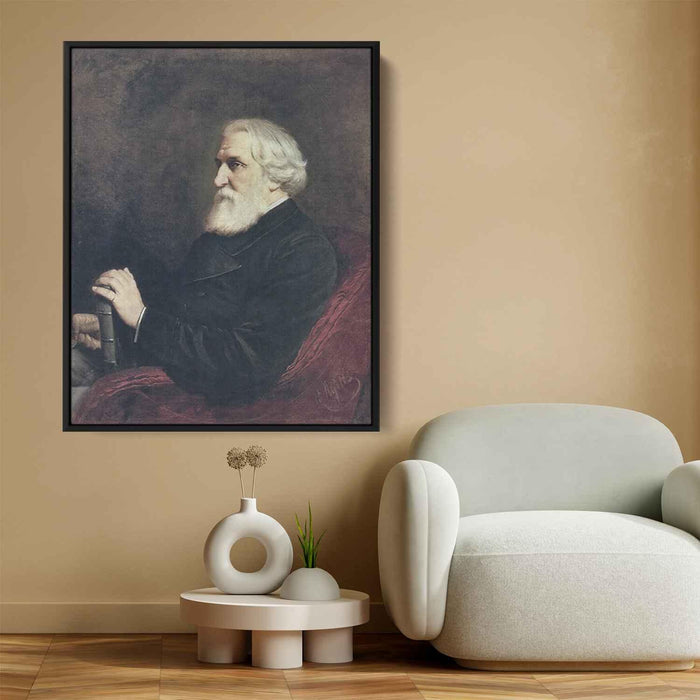 Portrait of the Author Ivan Turgenev (1872) by Vasily Perov - Canvas Artwork