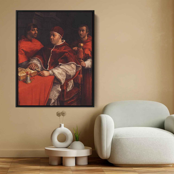 Portraits of Leo X, Cardinal Luigi de' Rossi and Giulio de Medici by Raphael - Canvas Artwork