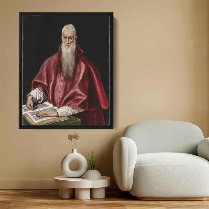 St. Jerome as Cardinal (1595) by El Greco - Canvas Artwork