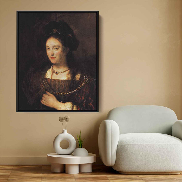 Saskia, the Artist's Wife by Rembrandt - Canvas Artwork