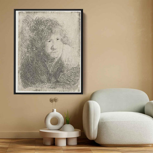 Self-Portrait, Leaning Forward (Listening) by Rembrandt - Canvas Artwork