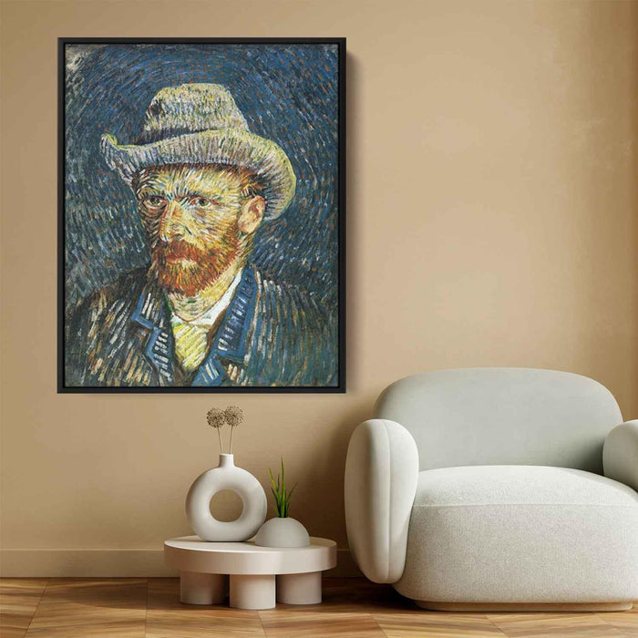 Self Portrait with Felt Hat (1887) by Vincent van Gogh - Canvas Artwork