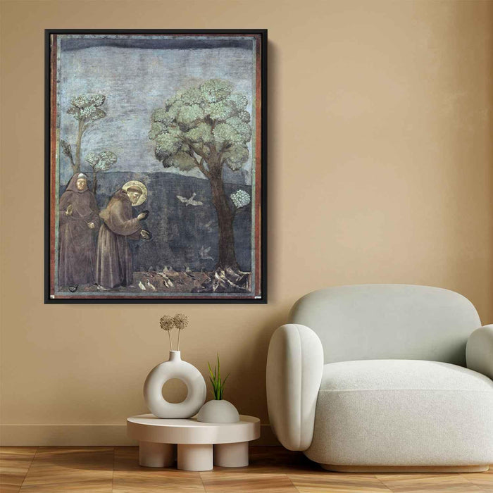 St. Francis Preaching to the Birds (1299) by Giotto - Canvas Artwork