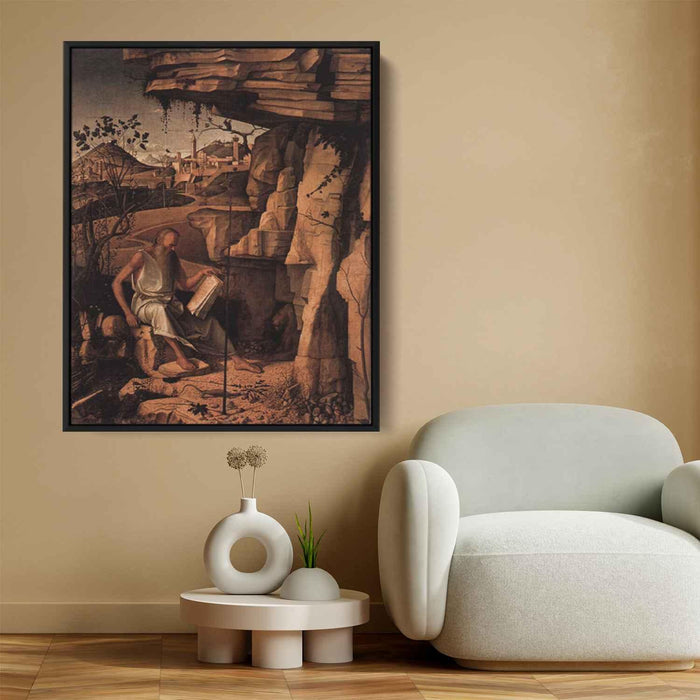 St. Jerome in the Desert (1480) by Giovanni Bellini - Canvas Artwork