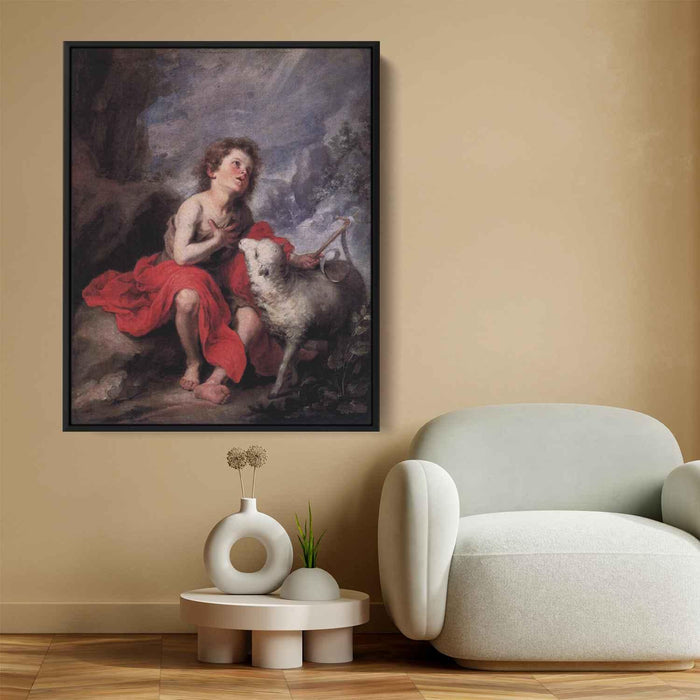 St. John the Baptist as a Child (1665) by Bartolome Esteban Murillo - Canvas Artwork