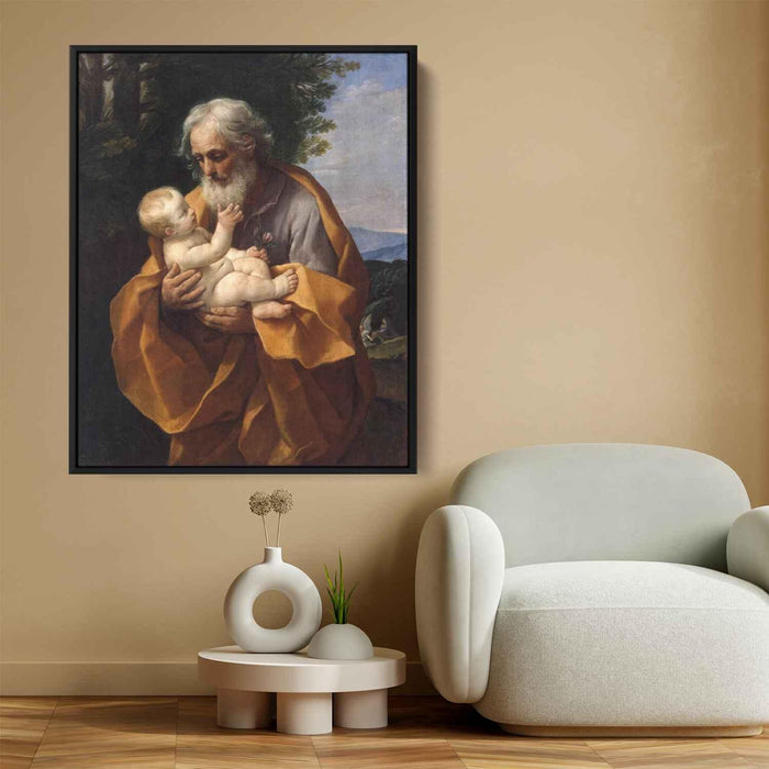 St Joseph with the Infant Jesus (1620) by Guido Reni - Canvas Artwork