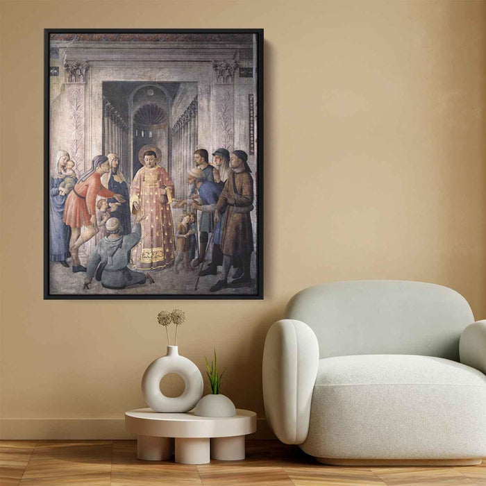 St. Lawrence giving alms (1449) by Fra Angelico - Canvas Artwork