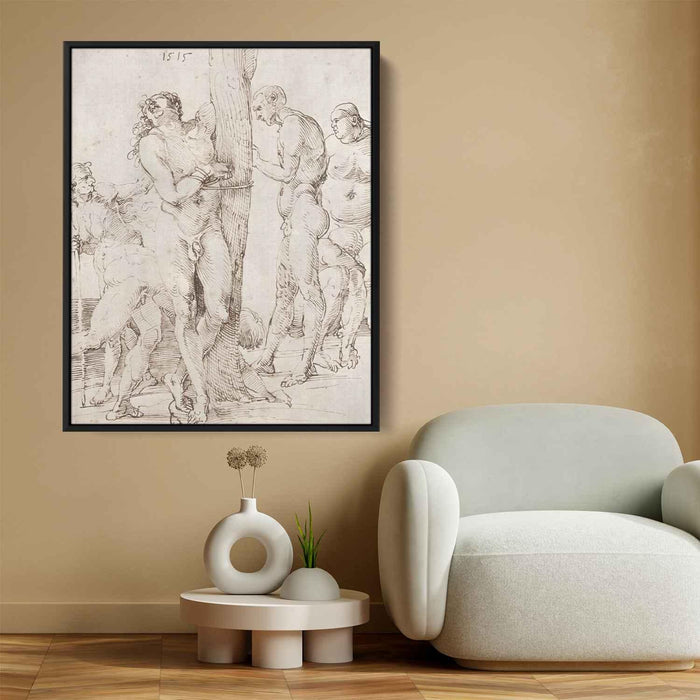 Study sheet with six nude figures (1515) by Albrecht Durer - Canvas Artwork