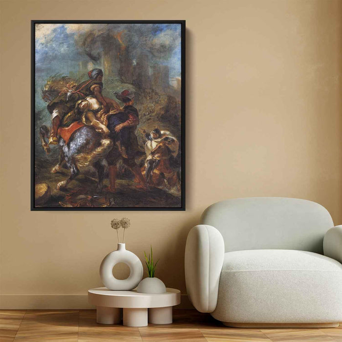 The Abduction of Rebecca (1846) by Eugene Delacroix - Canvas Artwork