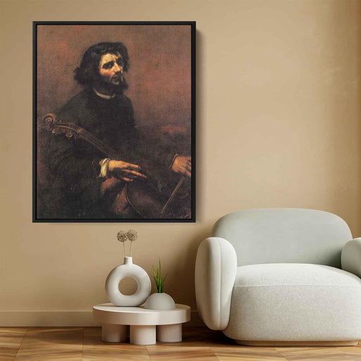 The Cellist, Self Portrait by Gustave Courbet - Canvas Artwork