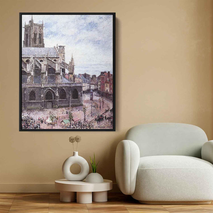 The Church of Saint Jacues, Dieppe, Rainy Weather by Camille Pissarro - Canvas Artwork