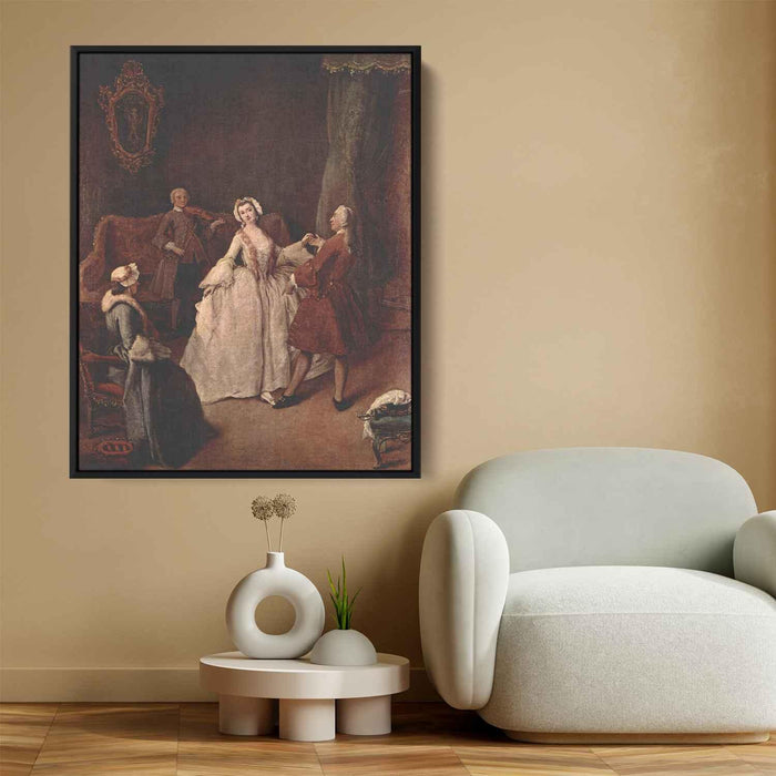 The Dancing Lesson by Pietro Longhi - Canvas Artwork