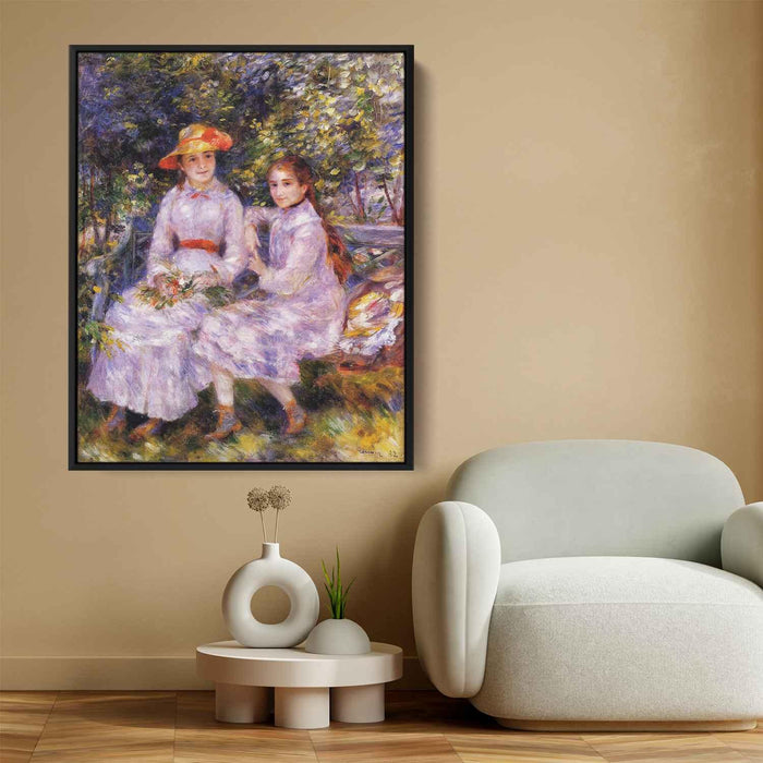 The Daughters of Paul Durand Ruel (Marie Theresa and Jeanne) (1882) by Pierre-Auguste Renoir - Canvas Artwork