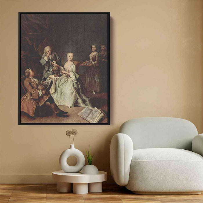 The Geography Lesson by Pietro Longhi - Canvas Artwork
