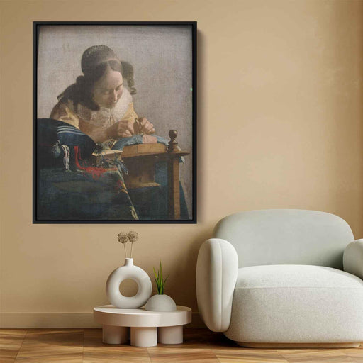 The Lacemaker (1671) by Johannes Vermeer - Canvas Artwork