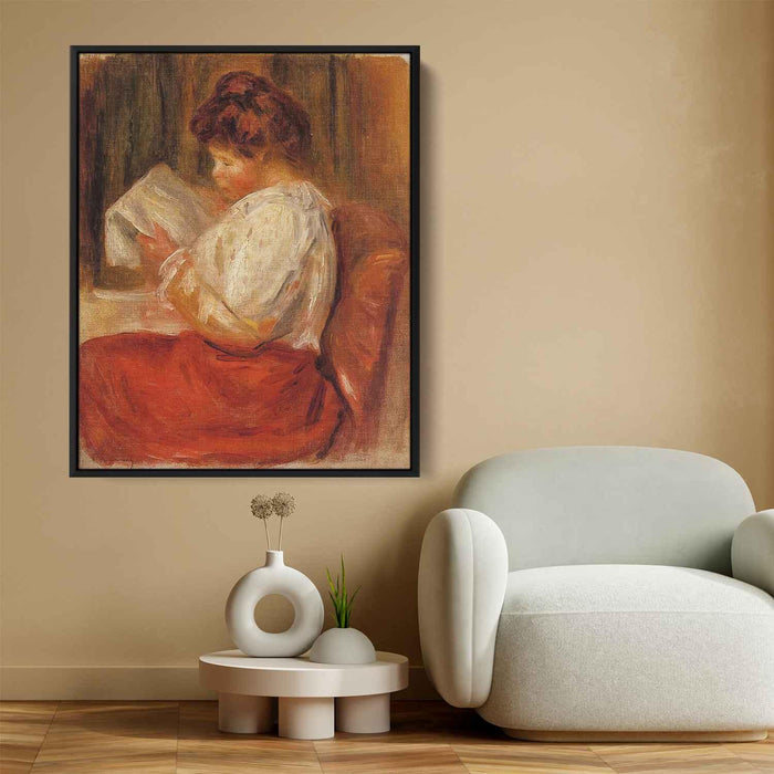 The Little Reader by Pierre-Auguste Renoir - Canvas Artwork