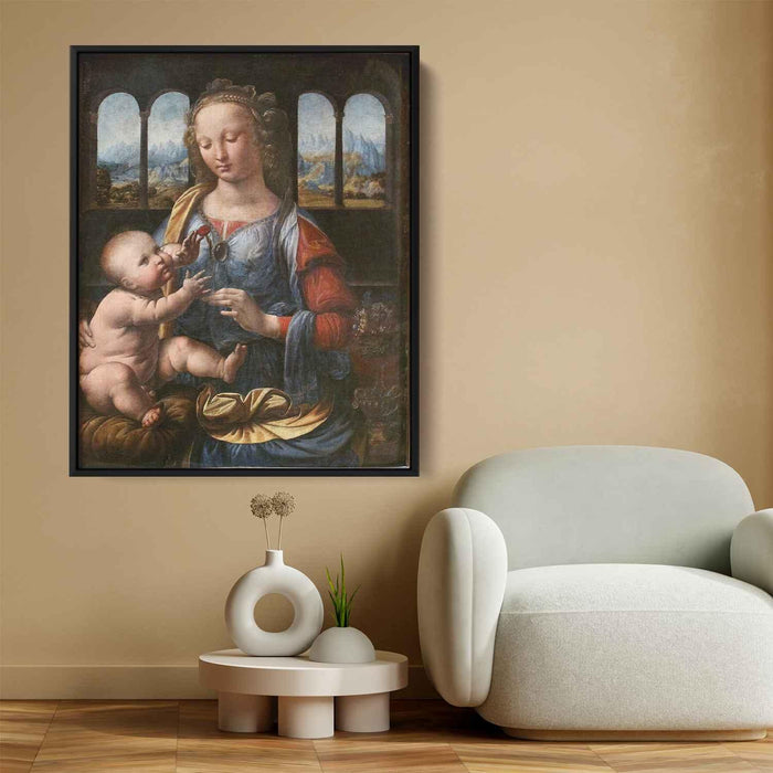 The Madonna of the Carnation (1480) by Leonardo da Vinci - Canvas Artwork