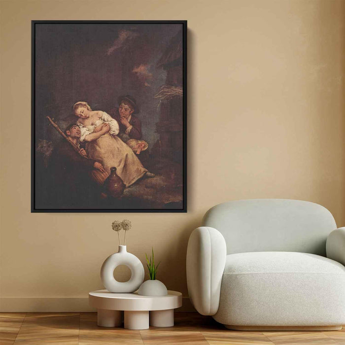 The sleeping woman by Pietro Longhi - Canvas Artwork