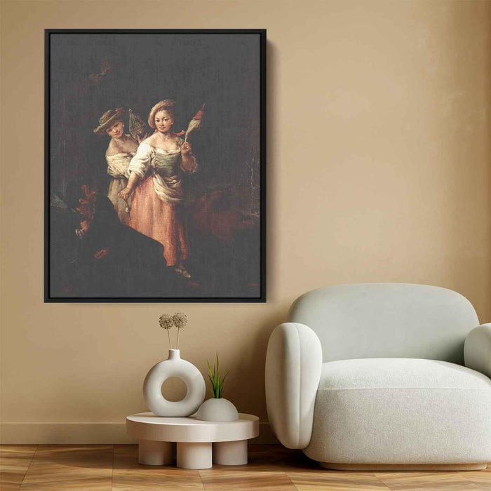 The Spinner by Pietro Longhi - Canvas Artwork