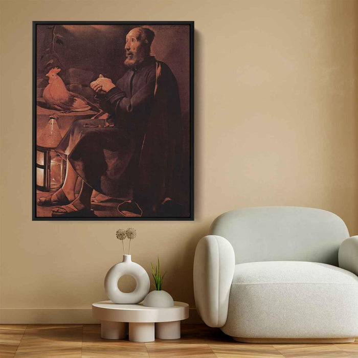 The Tears of St. Peter, also called Repentant St. Peter by Georges de la Tour - Canvas Artwork
