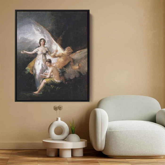 Truth Rescued by Time, Witnessed by History by Francisco Goya - Canvas Artwork