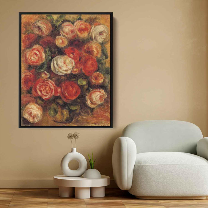 Vase of Roses by Pierre-Auguste Renoir - Canvas Artwork