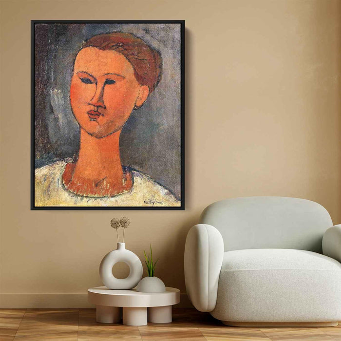 Woman's Head (1915) by Amedeo Modigliani - Canvas Artwork