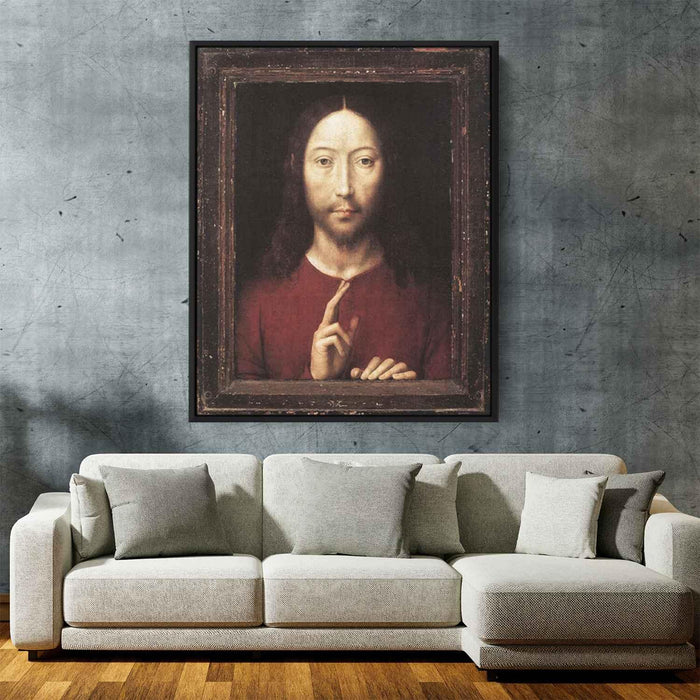 Christ Giving His Blessing (1481) by Hans Memling - Canvas Artwork