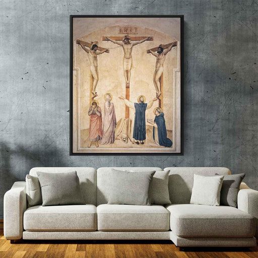 Crucifixion with Mourners and Sts. Dominic and Thomas Aquinas (1442) by Fra Angelico - Canvas Artwork