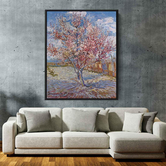 Peach Tree in Bloom (in memory of Mauve) (1888) by Vincent van Gogh - Canvas Artwork