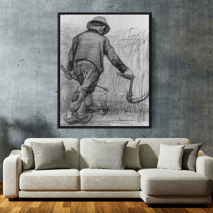 Peasant with Sickle, Seen from the Back by Vincent van Gogh - Canvas Artwork