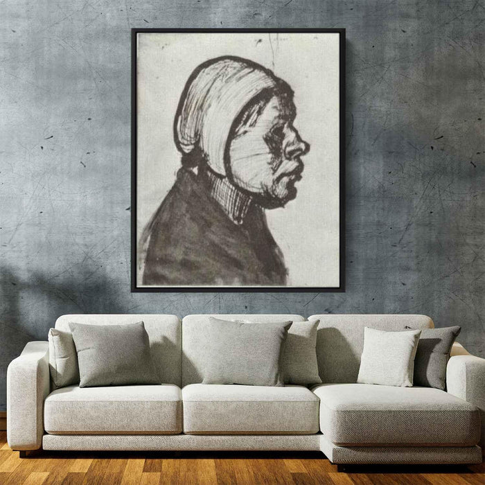 Peasant Woman, Head by Vincent van Gogh - Canvas Artwork