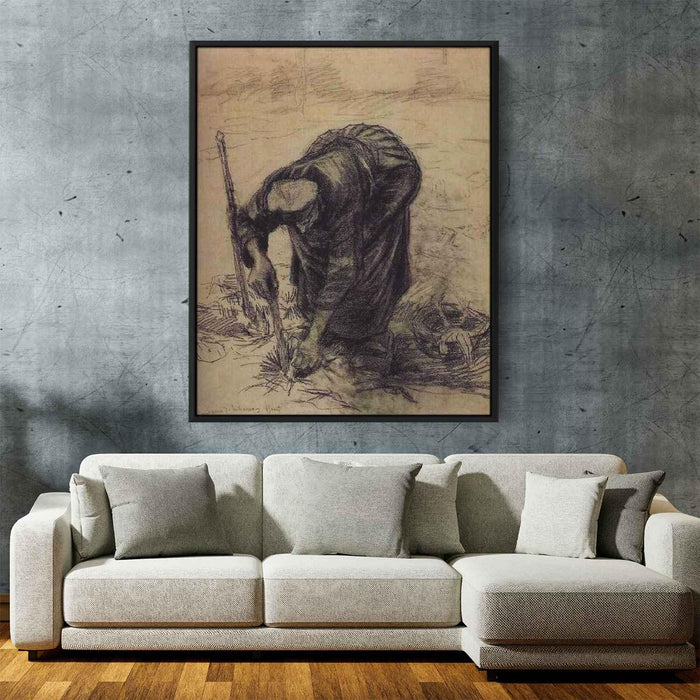 Peasant Woman, Planting Beets by Vincent van Gogh - Canvas Artwork