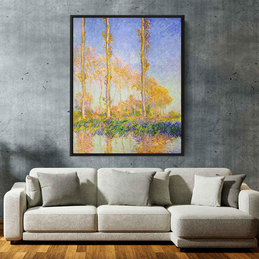 Poplars, Autumn, Pink Effect by Claude Monet - Canvas Artwork