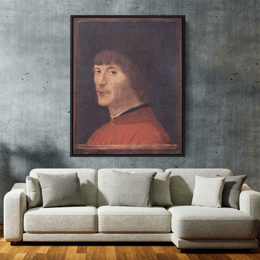 Portrait of a Man (1460) by Antonello da Messina - Canvas Artwork