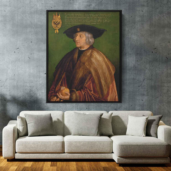 Portrait of Emperor Maximilian I (1518) by Albrecht Durer - Canvas Artwork