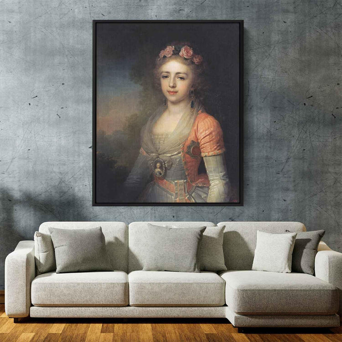 Portrait of Grand Duchess Alexandra by Vladimir Borovikovsky - Canvas Artwork