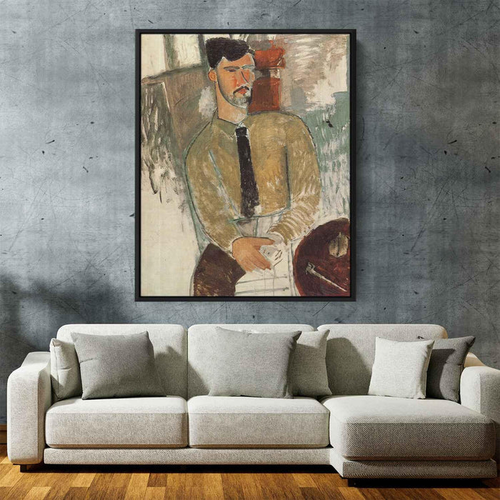 Portrait of Henri Laurens (1915) by Amedeo Modigliani - Canvas Artwork