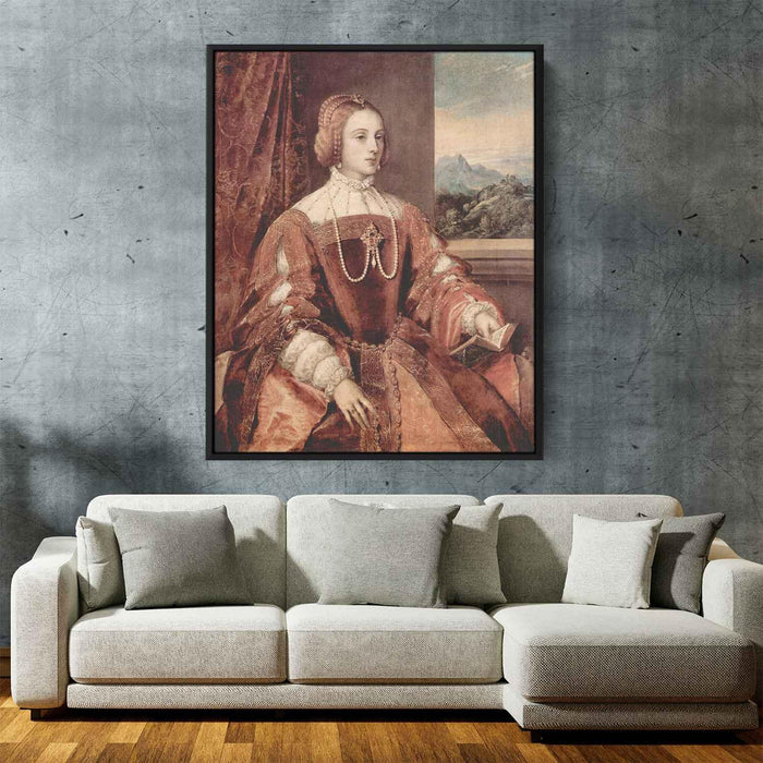 Portrait of Isabella of Portugal, wife of Holy Roman Emperor Charles V by Titian - Canvas Artwork