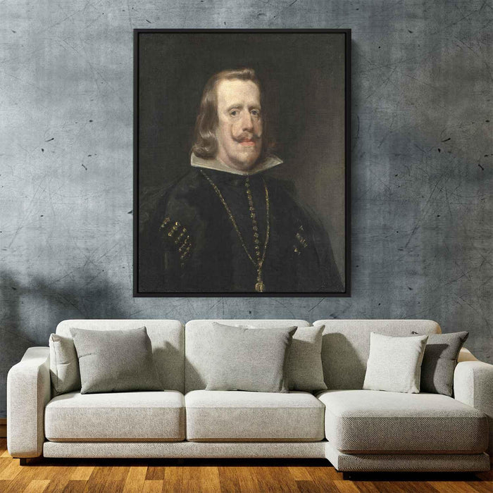 Portrait of Philip IV of Spain (1656) by Diego Velazquez - Canvas Artwork