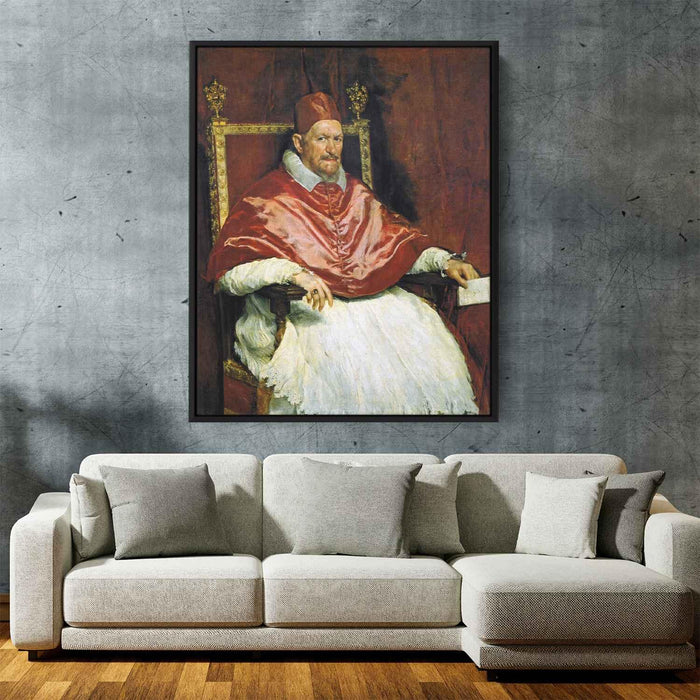 Portrait of Pope Innocent X (1650) by Diego Velazquez - Canvas Artwork