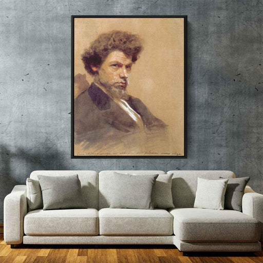 Portrait of the Artist V.M. Maksimov by Ivan Kramskoy - Canvas Artwork