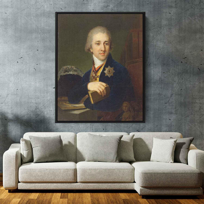 Portrait of the author Alexander Labsin (1805) by Vladimir Borovikovsky - Canvas Artwork