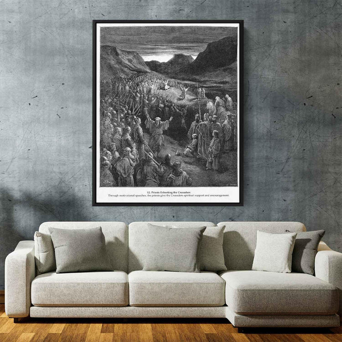 Priests Exhorting the Crusaders by Gustave Dore - Canvas Artwork