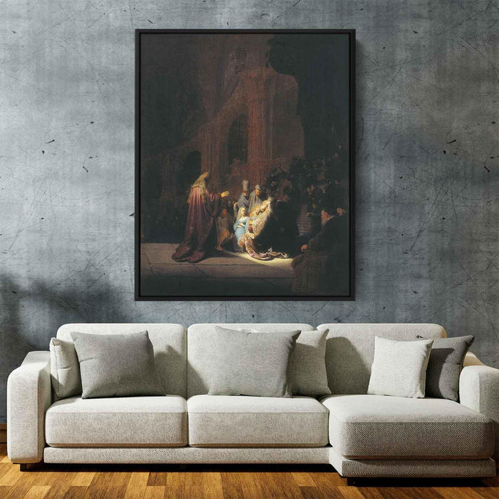 Simeon's Song of Praise (1631) by Rembrandt - Canvas Artwork